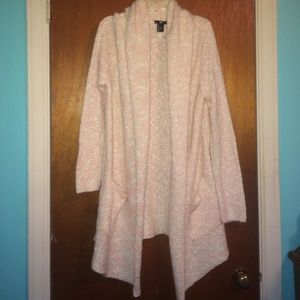 H&M Pink and Creme Cardigan