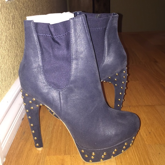 dark navy studded KAILI booties