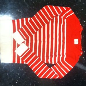 Red and white striped sweater