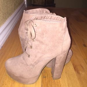 Suede taupe  booties