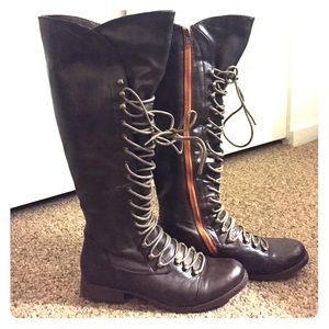 Knee High Combat Boots
