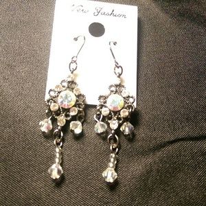 Brand new white ear rings