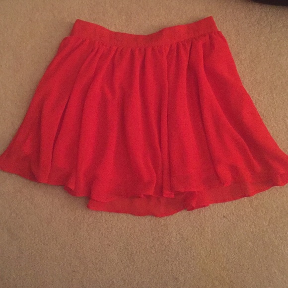 Red Ruffle Skirt