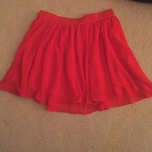 Red Ruffle Skirt