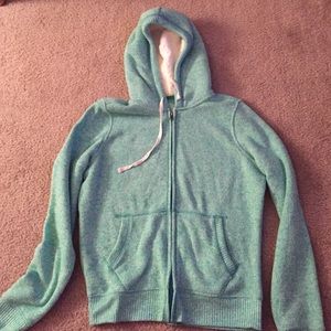 brand new mint green zip up hoodie