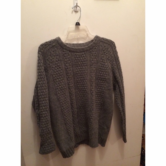 Gray knit sweater
