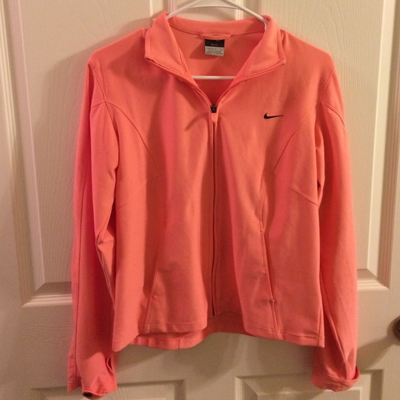 Nike dri-fit jacket- Medium. Light pink/coral