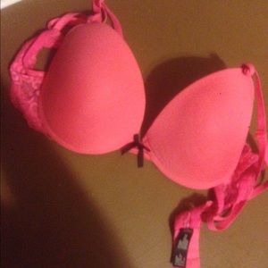 38C hot pink lace bra