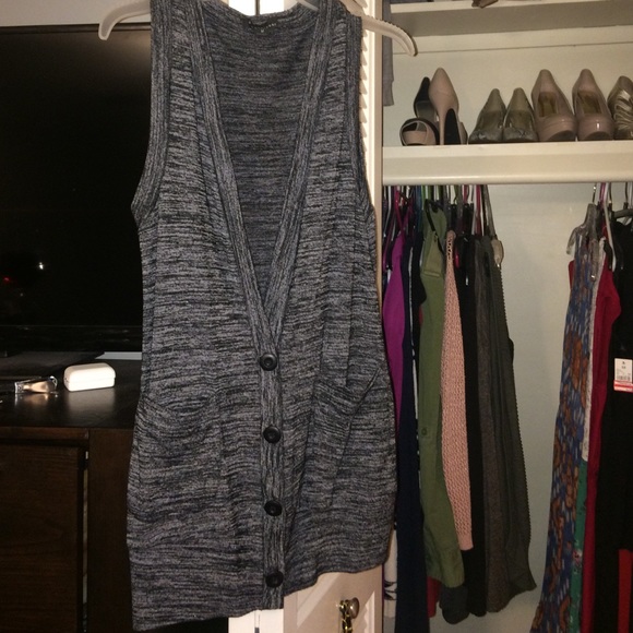 Black and grey heather cardigan - Picture 1 of 4