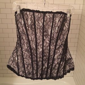 BeBe black lace bustier