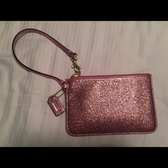 Sparky Pink Coach Wristlet