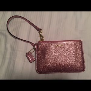 Sparky Pink Coach Wristlet