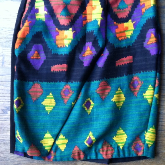 SOLD Tribal Aztec pencil skirt M - Picture 3 of 4