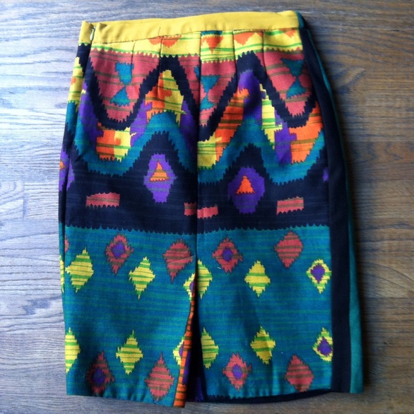 SOLD Tribal Aztec pencil skirt M - Picture 4 of 4