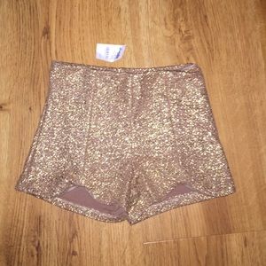 Gold High Waisted Shorts
