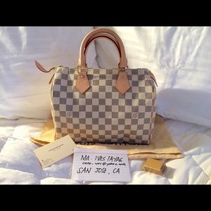 Authentic Louis Vuitton SPEEDY 25 azur