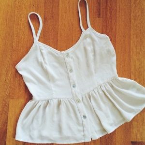 URBAN OUTFITTERS Cream Chiffon Blouse
