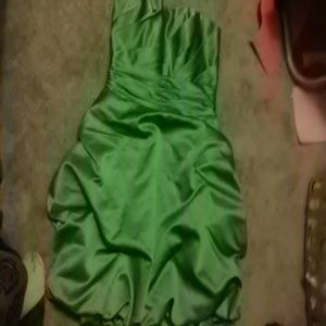 Very poofy green dress