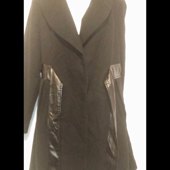 Alfani PeaCoat with Faux Leather Belt - Picture 3 of 4