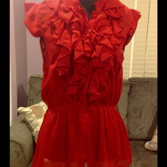 Red blouse