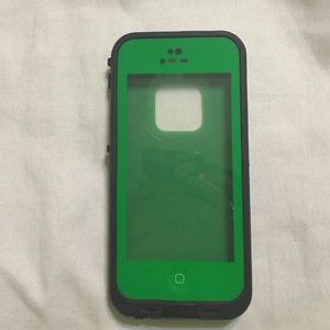 Green iPhone 5 lifeproof case