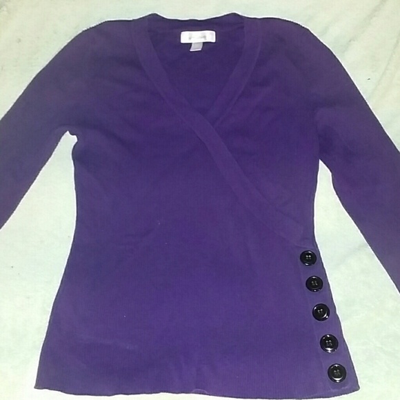 Dressbarn ribbed purple top