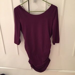 Armani maroon purple low back dress