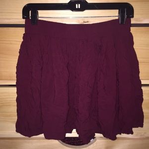 Maroon Bethany Mota skater Skirt
