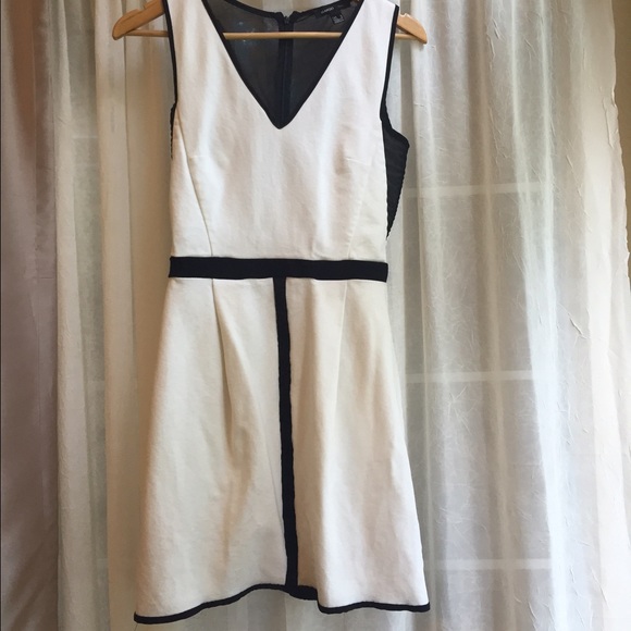 Asos dress, white and black with sheer back