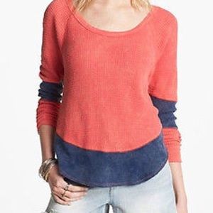 Free People thermal! Red and blue. Like new! Boho.