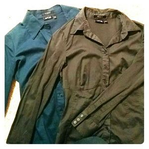 BUNDLE!!! Two fitted button up shirts Apt 9