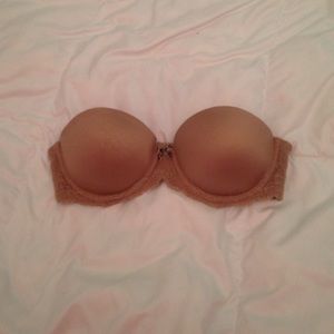 nude strapless VS bra