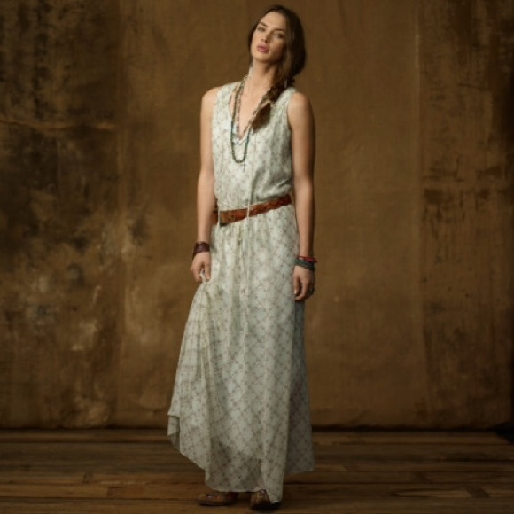 NWOT  DENIM & SUPPLY Green Sleeveless Boho Dress