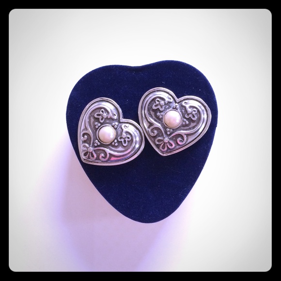 💕 Brighton Pearl Heart Earrings