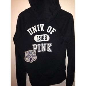 S BLACK & WHITE PINK HOODIE