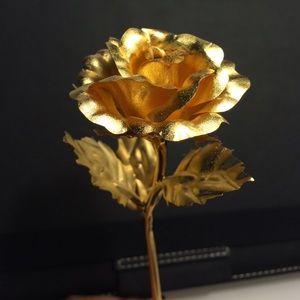 Gold foil rose