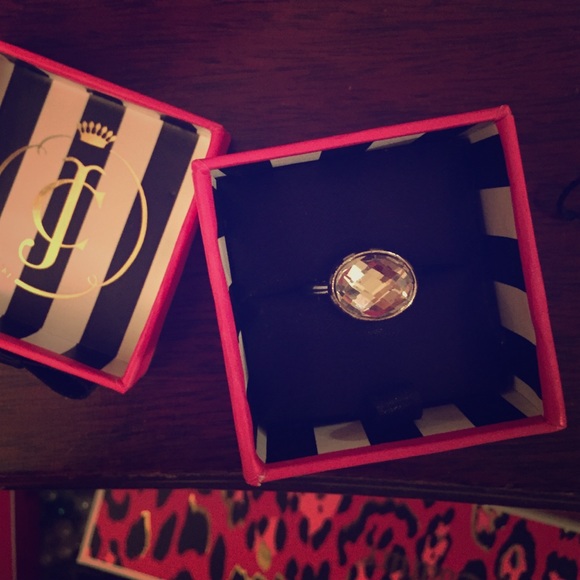 Sterling silver Juicy Couture stone ring