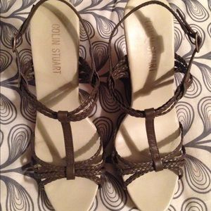 🎉🎉PRICE REDUCED!!🎉🎉 Leather & Wood Wedges