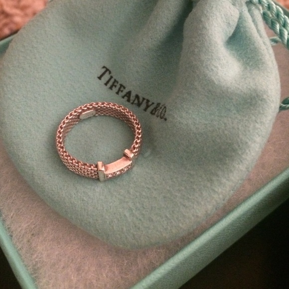 Tiffany Somerset ring, sterling silver, diamonds - Picture 3 of 3
