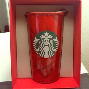 Starbucks ceramic cup with lid