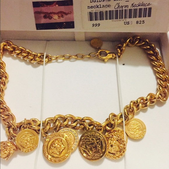 %100 Authentic Versace Charm Necklace & Bracelet