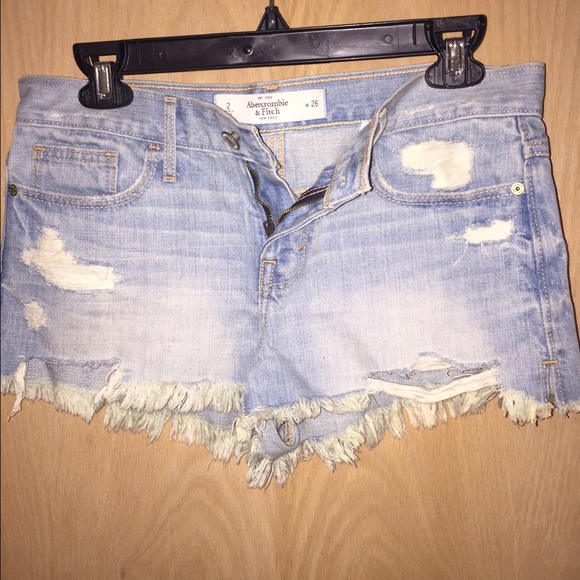 High waisted denim shorts