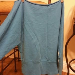 Royal blue off shoulder sweatshirt