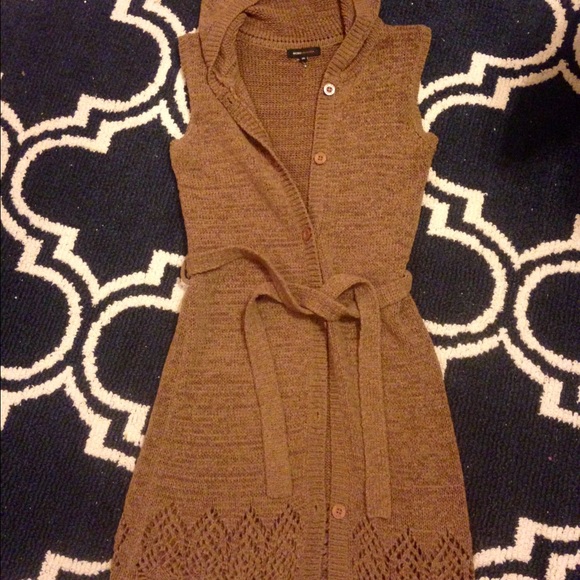 BCBGMaxAzria Hooded Tunic Cardigan
