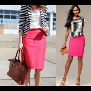 Coral Pencil Skirt