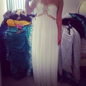 Long White Prom Dress