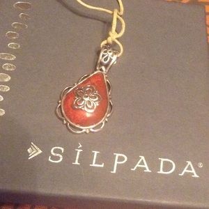 Silpada Double-sided Coral Pendant