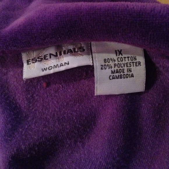 Gorgeous GRAPE COLOR VELOUR SZ 1X zip up jacket - Picture 4 of 4