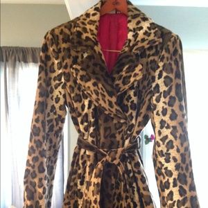 Leopard Print Trench Coat