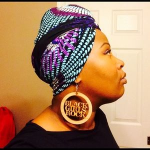 Handcrafted Wood Earrings" Black Girls Rock"